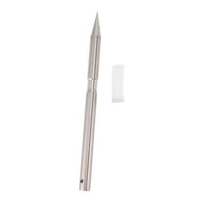LAVEN Cow Nose Piercing Needle, 304 Stainless Steel Cattle Nose Piercing Needle with Hole for Farm Home Cattle Nose Piercing (L 6.2x36cm)