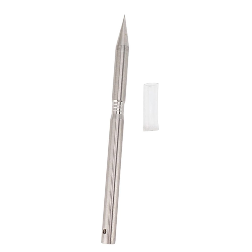LAVEN Cow Nose Piercing Needle, 304 Stainless Steel Cattle Nose Piercing Needle with Hole for Farm Home Cattle Nose Piercing (L 6.2x36cm)