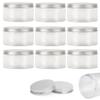 10Pcs Empty Clear PET Bottles with Screw Aluminum Cap 120ml Mini Container Jars Refillable Plastic Box for Essential Oil Powders Cream Ointments Makeup Sample - 68x50mm view 1