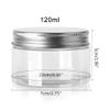 10Pcs Empty Clear PET Bottles with Screw Aluminum Cap 120ml Mini Container Jars Refillable Plastic Box for Essential Oil Powders Cream Ointments Makeup Sample - 68x50mm view 2