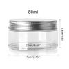10Pcs Empty Clear PET Bottles with Screw Aluminum Cap 80ml Mini Container Jars Refillable Plastic Box for Essential Oil Powders Cream Ointments Makeup Sample - 68x38mm view 2