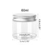 10Pcs Empty Clear PET Bottles with Screw Aluminum Cap 60ml Mini Container Jars Refillable Plastic Box for Essential Oil Powders Cream Ointments Makeup Sample - 50x48mm view 2