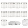 10Pcs Empty Clear PET Bottles with Screw Aluminum Cap 25ml Mini Container Jars Refillable Plastic Box for Essential Oil Powders Cream Ointments Makeup Sample - 40x37mm view 1