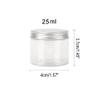 10Pcs Empty Clear PET Bottles with Screw Aluminum Cap 25ml Mini Container Jars Refillable Plastic Box for Essential Oil Powders Cream Ointments Makeup Sample - 40x37mm view 2