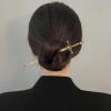 2pack 14K Golden Sword Styling Pins Black Wicca Witch Hair Stick Slide Renaissance Festival Hair Acceossories for Women 09 view 2