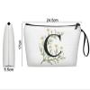 LANJU Initial Letter Bag Letter Makeup Bag for Women Initial Cosmetic Bag A-Z Personalized Makeup Bag Travel Makeup Bag,Initial Cosmetic Bag Gifts (white C) view 3