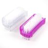 2pcs Two Sided Nail Scrubber Brush, Multifunction Fingernail Cleaning Brush Portable Nail Brush Cleaner for Cleaning Cuticles Fingernails Toes (White, Purple) view 1