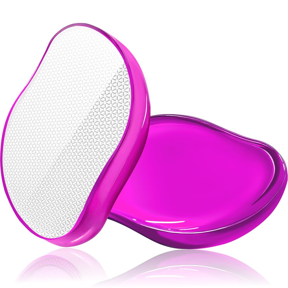 GABOX Crystal Hair Remover, Crystal Hair Eraser, Nano Glass Hair Razor Epilator Tools for Women & Men, Purple