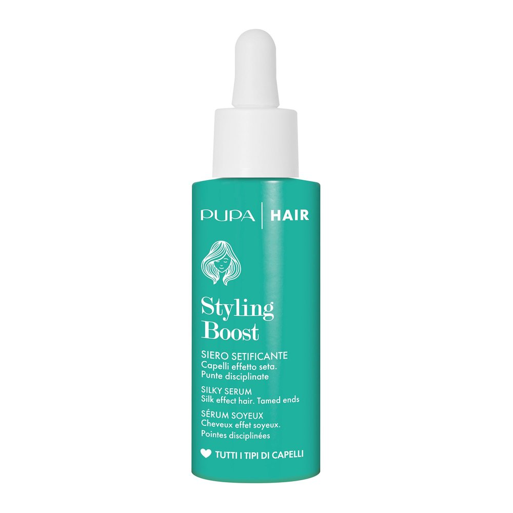 Pupa Milano Styling Boost Silky Serum - Hair Oil and Serum - Sunflower Extract Boosts Shine - Perfectly Tames Ends - Fights Free Radicals - 1.01 oz
