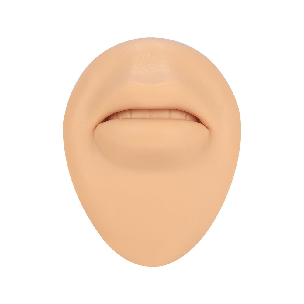 AccGin 1Pc Soft Silicone Body Parts Model Human Ear Mouth Nose Eye Tongue Navel Model Display Puncture Display Simulation for Jewelry Display Teaching Tool piercing practice body parts