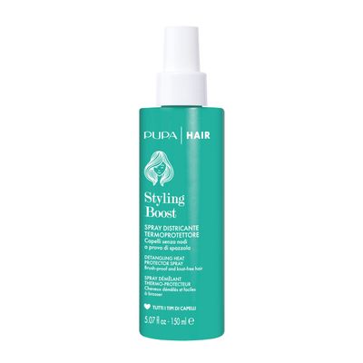 Pupa Milano Styling Boost Detangling Heat Protector Spray - Hydrate and Protect Hair with Jojoba Oil and Shea Butter - Strengthens Hair - 5.07 oz