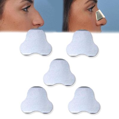 MUROCEA Aluminum Nasal Splints, External Nose Support Protector for Rhinoplasty Septoplasty Sur-gery, Nose Brace Fracture, ENT, Orthopedic Immobilization, Sliver,5PCS (L)