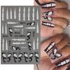 Halloween Nail Stickers Glow in The Dark Fluorescent Design Nail Stickers Self Adhesive DIY Nail Arts Tips for Women's Nail Arts Nail Glitters for Acrylic Nails (White, One Size) view 4