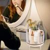 360 Rotating Makeup Organizer, Makeup Brush Holder, Cosmetic Display Case, Lipstick Organizer for Vanity Desk Bathroom Countertop (Orange) view 2