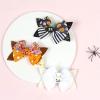 Spooktacular Halloween Hair Accessories For Girls Pumpkin Cat Bow Clips 2pc Womens Hair Barrettes Large (G, One Size) view 3