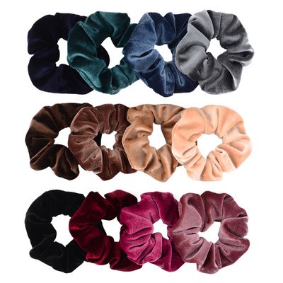 12 Pack Hair Scrunchies Premium Velvet Scrunchy Elastic Hair Bands for Girls, Women Hair Accessories