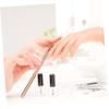 MERRYHAPY 4-piece Triangle Cuticle Pusher Set Stainless Steel Nail Art Pusher Tool Ergonomic Handle for Gel Removal view 2