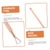 MERRYHAPY 4-piece Triangle Cuticle Pusher Set Stainless Steel Nail Art Pusher Tool Ergonomic Handle for Gel Removal view 3