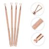 MERRYHAPY 4-piece Triangle Cuticle Pusher Set Stainless Steel Nail Art Pusher Tool Ergonomic Handle for Gel Removal view 4