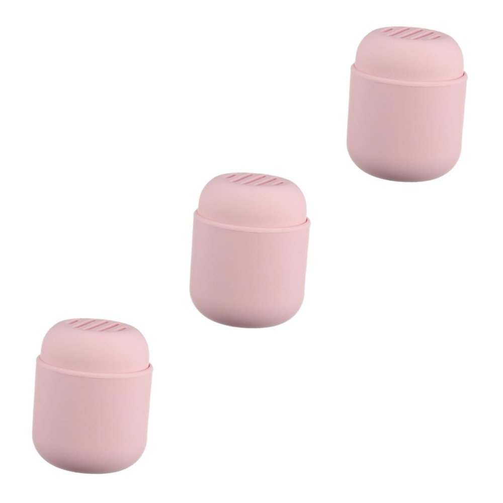 Beaupretty 3pcs Portable Silicone Makeup Sponge Drying Holder Travel Case for Cosmetics Puff Shockproof and Ventilated Design Keeps Sponges