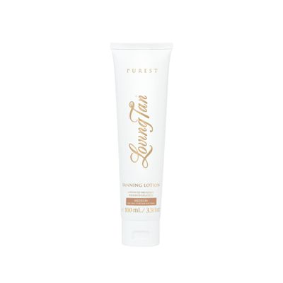 Loving Tan Purest Tanning Lotion, Medium - Sunless Tanner Made From 97% Certified Organic & Naturally Derived Ingredients, 5+ Self Tanner Applications, Cruelty Free, Vegan - 3.3 Fl Oz