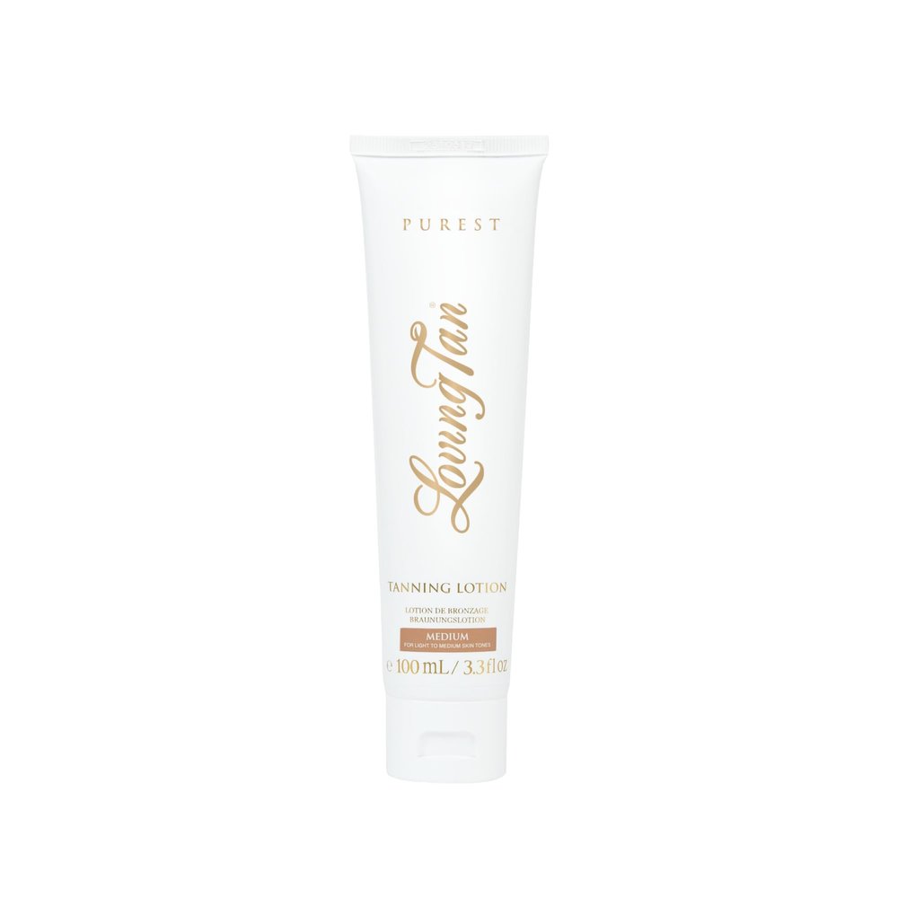 Loving Tan Purest Tanning Lotion, Medium - Sunless Tanner Made From 97% Certified Organic & Naturally Derived Ingredients, 5+ Self Tanner Applications, Cruelty Free, Vegan - 3.3 Fl Oz