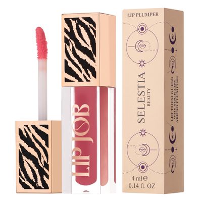 SELESTIA BEAUTY Lip Plumper Gloss Lip Job Glossy Finish, Hydrating & Smoothing Formula, 0.14 fl oz (Bloomgasm)
