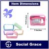 Clear Nylon Cosmetic Bag - Clear Nylon Pouch Cosmetic Pouch - Makeup Bag- Nylon Pouch Patches -Clear Travel Bag Small Mint view 4