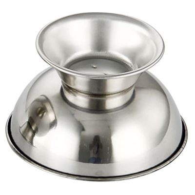 Beavorty 2pcs Shaving Bowl Footed Base Men's Shave Tool Stainless Steel Shaving Mug Family Use