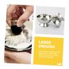 Beavorty 2pcs Shaving Bowl Footed Base Men's Shave Tool Stainless Steel Shaving Mug Family Use view 2