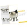 Beavorty 2pcs Shaving Bowl Footed Base Men's Shave Tool Stainless Steel Shaving Mug Family Use view 4