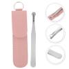 Beavorty 4pcs Nose Hair Trimmer Tweezers Beard Trimmer Tool Portable Case Stainless Steel Easy Use view 2