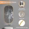 Modern Mirror for Ceiling Mounted, Suspended Bathroom Vanity Mirror Wall Makeup Mirrors, Oval Ceiling Hanging Mirror for Living Room, Gold Shaving Mirrors (Size : 50cmx60cm) view 3
