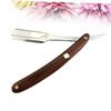 Beavorty 2pcs Wooden Handle Straight for Men Manual Shaver for Barber Shops and Salons Vintage Design Easy Open Guard Portable Hair Shaping Tool view 2