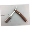 Beavorty 2pcs Wooden Handle Straight for Men Manual Shaver for Barber Shops and Salons Vintage Design Easy Open Guard Portable Hair Shaping Tool view 4