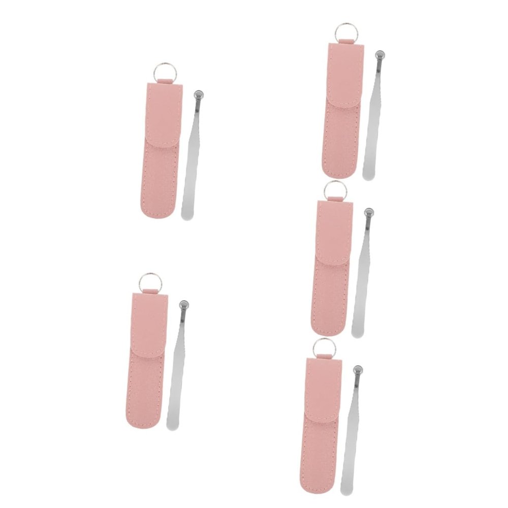 Beavorty 5pcs Nose Hair Clip Plucking Eyebrows Long Tweezers Nose Hair Trimmer Beard Trimming Scissors Nose Hair Tweezers Eyebrow Clips Tweezers Men Tools Man Remover Stainless Steel Ring