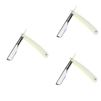 Beavorty 3pcs Men Razor Shaving Razor Single Blade Bald Head Shaver Portable and Space-saving