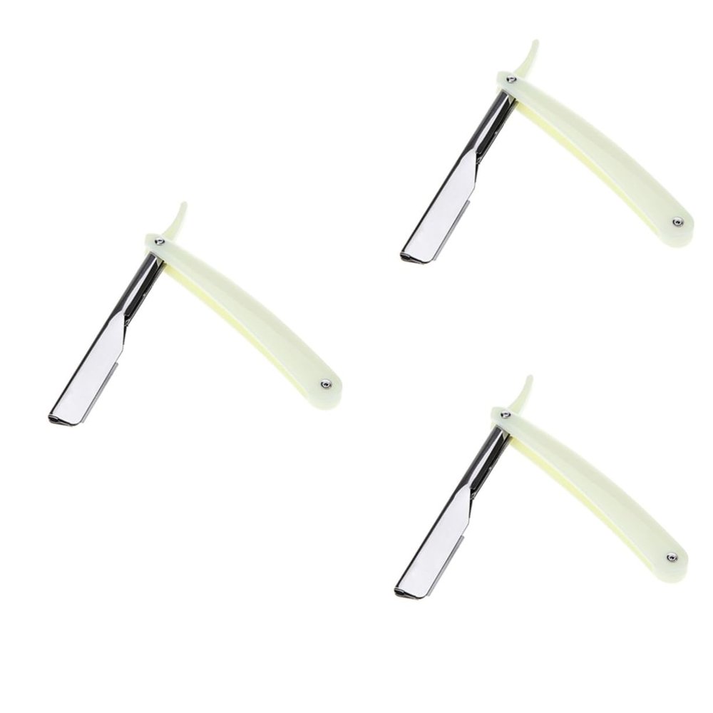 Beavorty 3pcs Men Razor Shaving Razor Single Blade Bald Head Shaver Portable and Space-saving