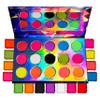 NEON PARTY MONSTER  Fluorescent UV Reactive Pressed Pigments Palette 15 colors view 1