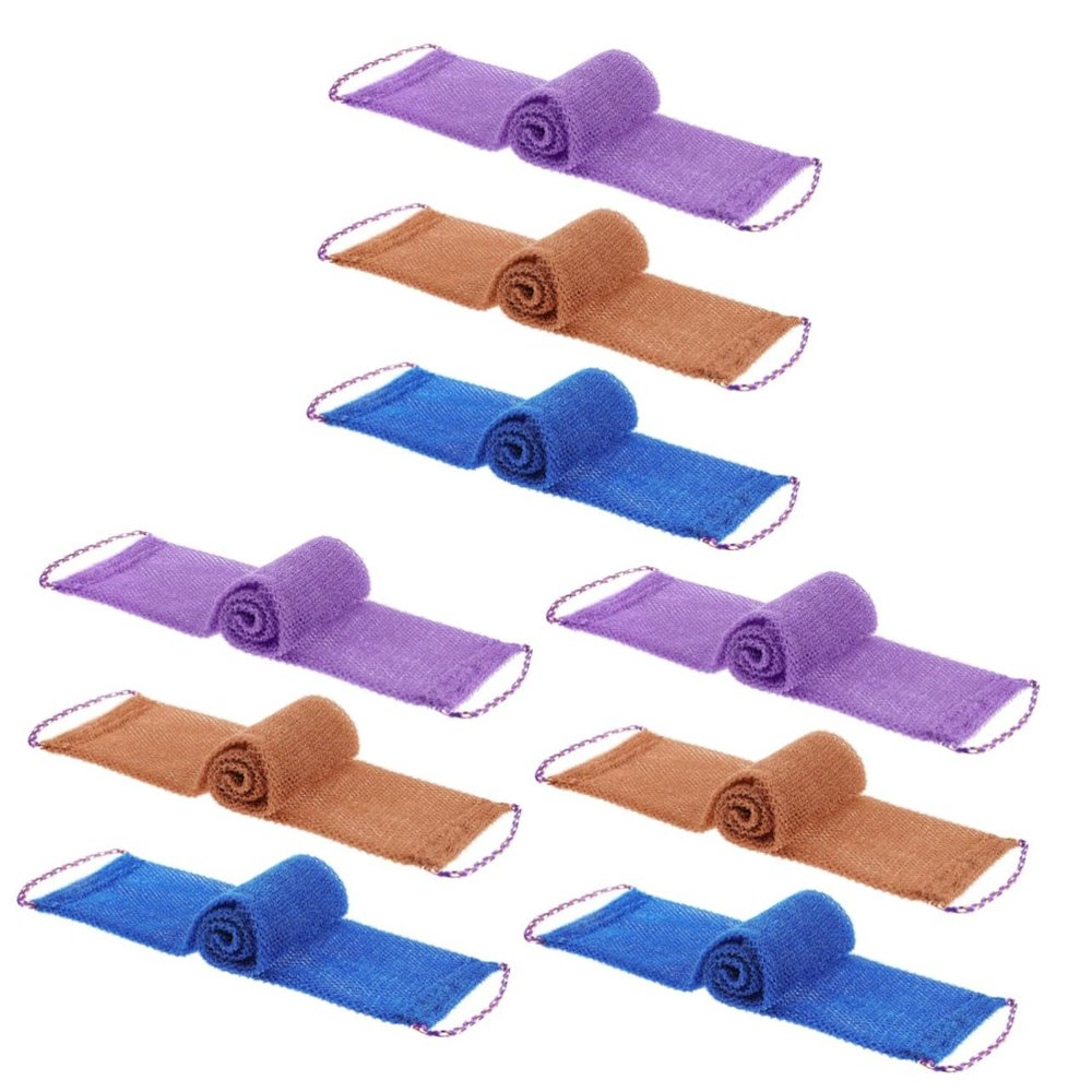 Beavorty 9pcs Exfoliating Back Scrubber Shower Loofah Body for Women Bath Towels
