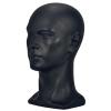 Male Mannequin Head Professional Manikin Head for Display Wigs Hats Headphone Mask Sunglasses Jewelry and Scravat Display Stand (Matte Black) view 2