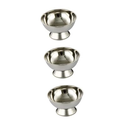 Beavorty 3pcs Stainless Steel Shaving Bowl Travel Shaving Cup for Men Mustache Bowl