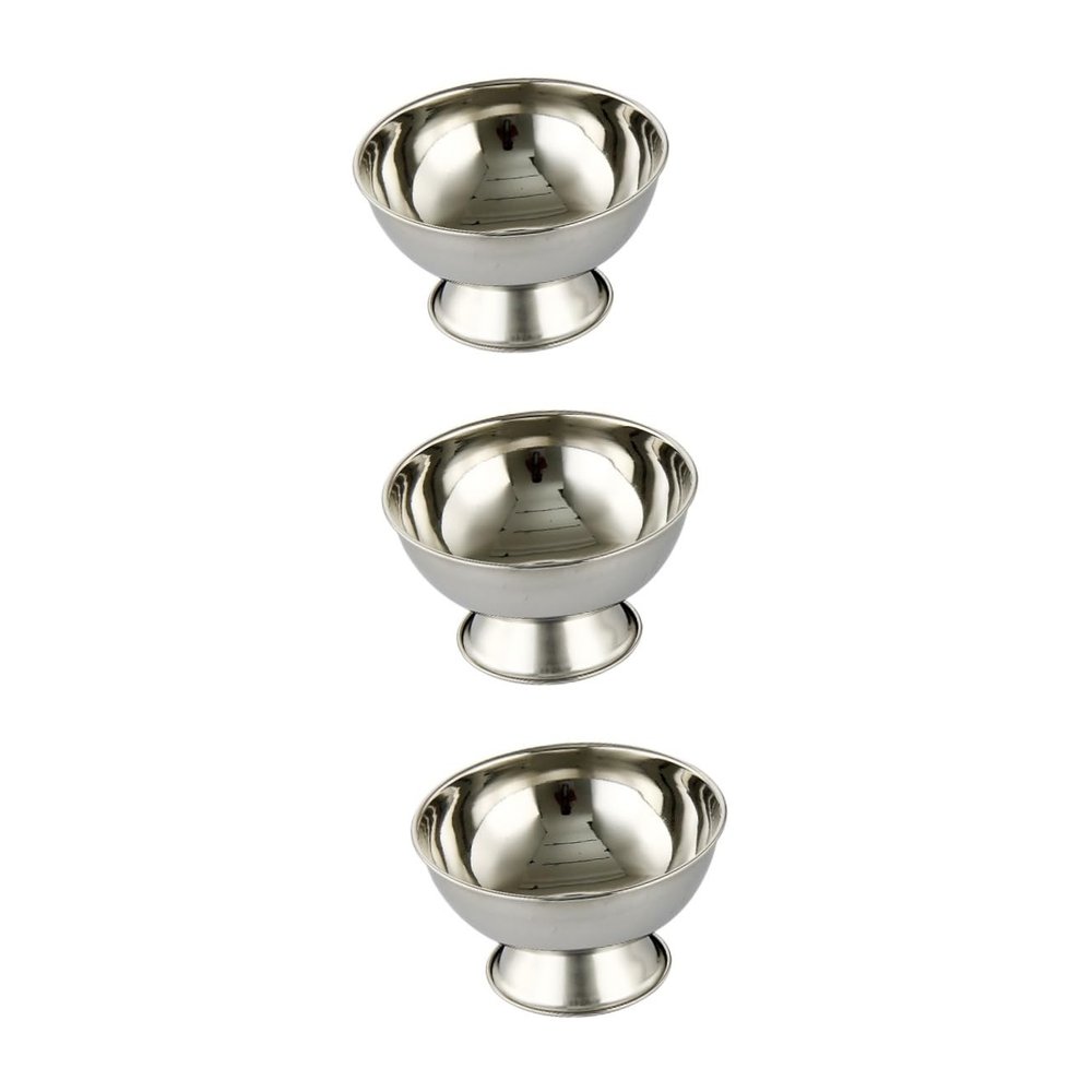 Beavorty 3pcs Stainless Steel Shaving Bowl Travel Shaving Cup for Men Mustache Bowl