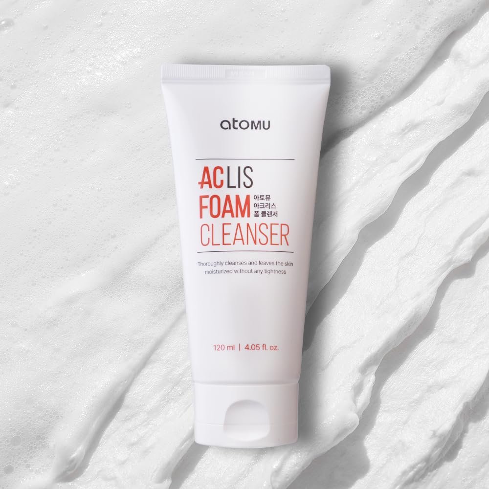 ATOMU Mildly alkaline oily sebum removal deep cleansing ACLIS foam cleanser, 4.05 fl.oz.