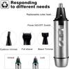 KouRy Nose Ear Hair Trimmer, 4 in 1 Men Hair Trimmer Set for Nose, Ear, and Sideburns Face, Beard, Cordless USB Washable Groomer Ideal Gifts view 4