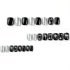 BAOYAALIN Black Silver Press on Nails Short Square Y2K Fake Nails with Silver Star Design Glue on Nails for Women Girls Acrylic False Nails Stick on Nails Press on Nail for Wedding 24Pcs view 2