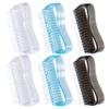 Beaupretty 6pcs Fingernail Brush Stiff Bristles for Nail Cleaning Versatile Tools for Nail Art and Gardening Transparent Colors view 1