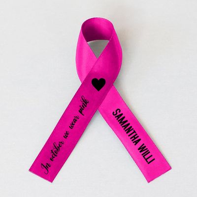 25pcs Personalized Ribbon Breast Cancer, Breast Cancer Awareness, Custom Name Pink Ribbons Breast Cancer Awareness P01