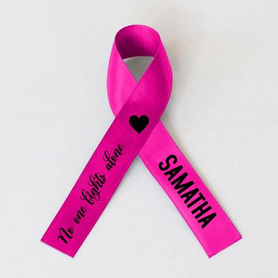 10pcs Personalized Ribbon Breast Cancer, Breast Cancer Awareness, Custom Name Pink Ribbons Breast Cancer Awareness P01