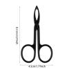 2 pcs Tweezers Scissor Handle, Straight Tip Scissor Shaped Eyebrows Tweezers, Stainless Flat Hair Plucker for Women Man Remover Facial Hair Eyebrows Care (Silver and Black) view 2